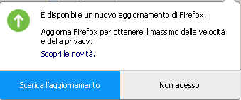 Disabilita aggiornamenti firefox