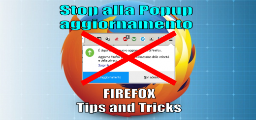 Stop PopUp aggiornamento Firefox