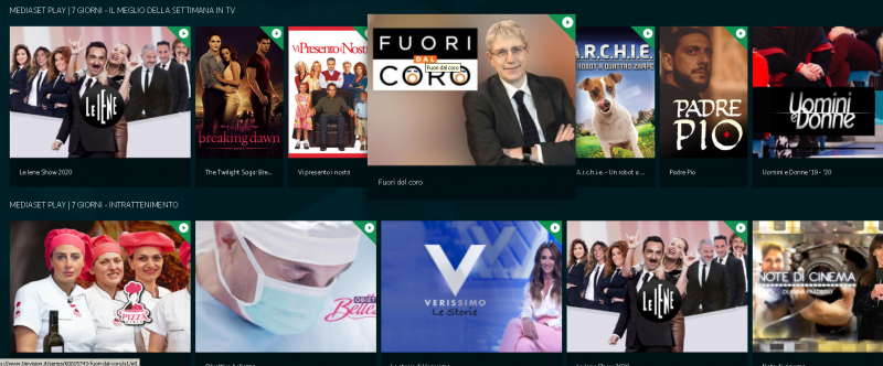 Tutte le piattaforme TV