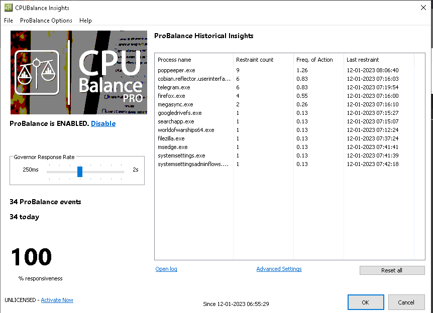 Ottimizza la CPU